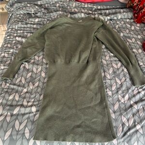 Fashion Nova Olive Green Long Sleeve Mini Dress